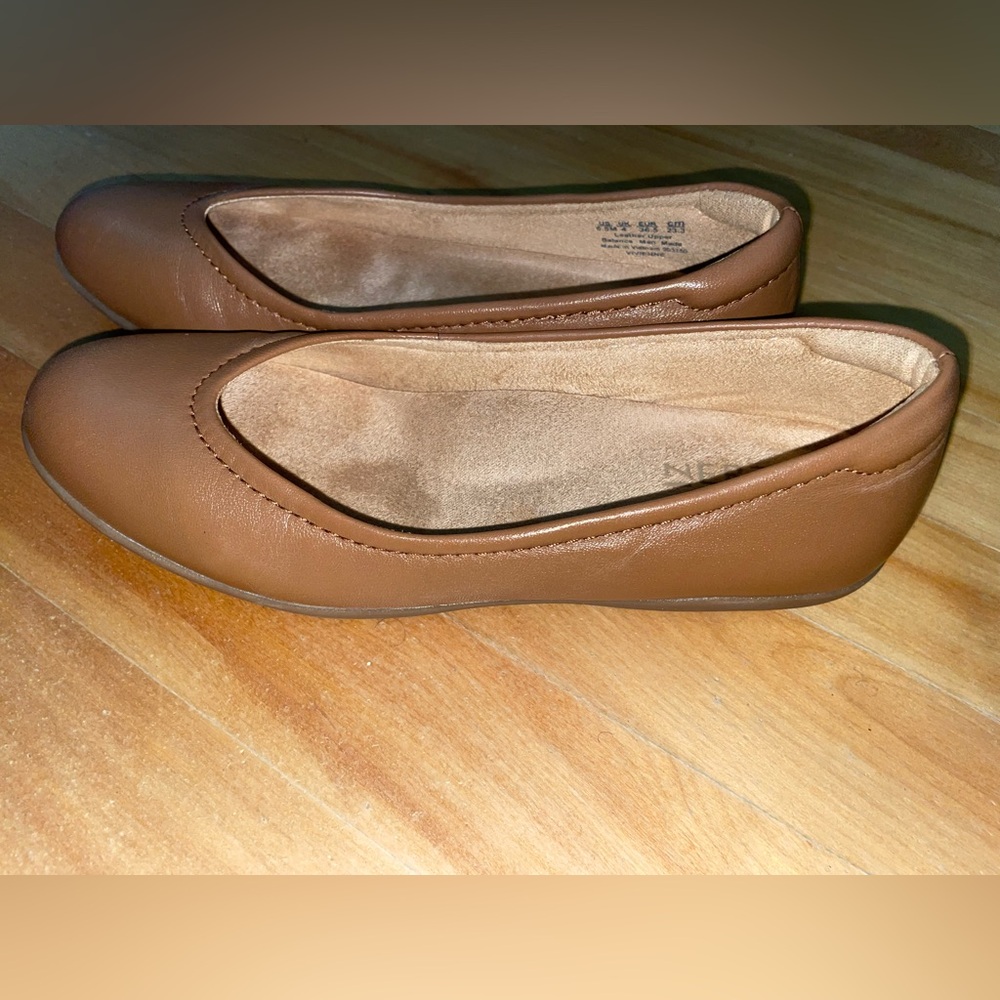 Tan ballet flats